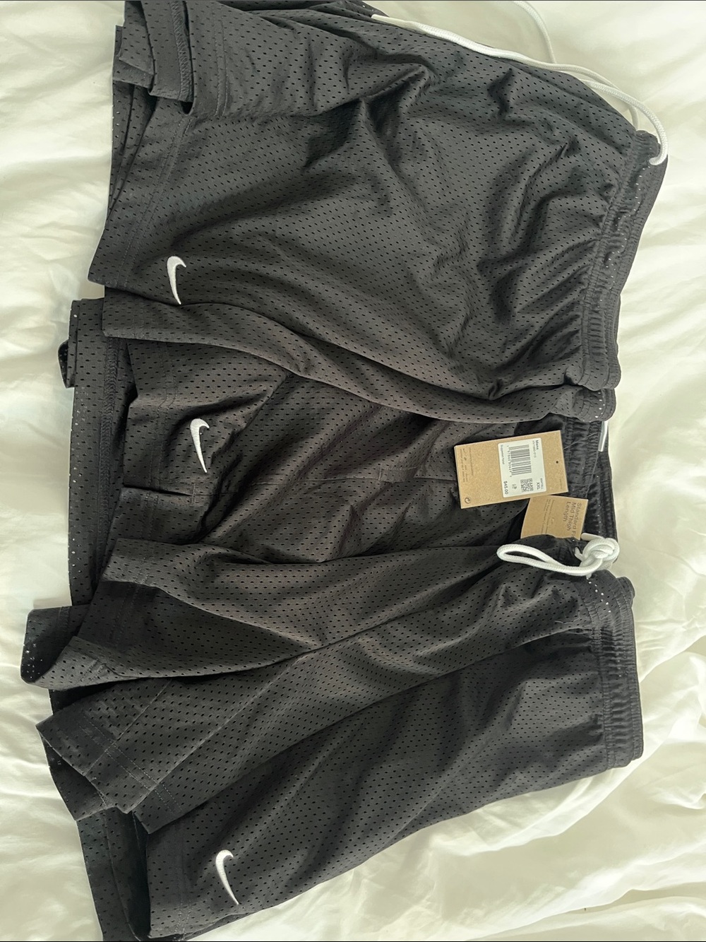 Nike Black Mesh Athletic Shorts with White Swoosh-3Pack